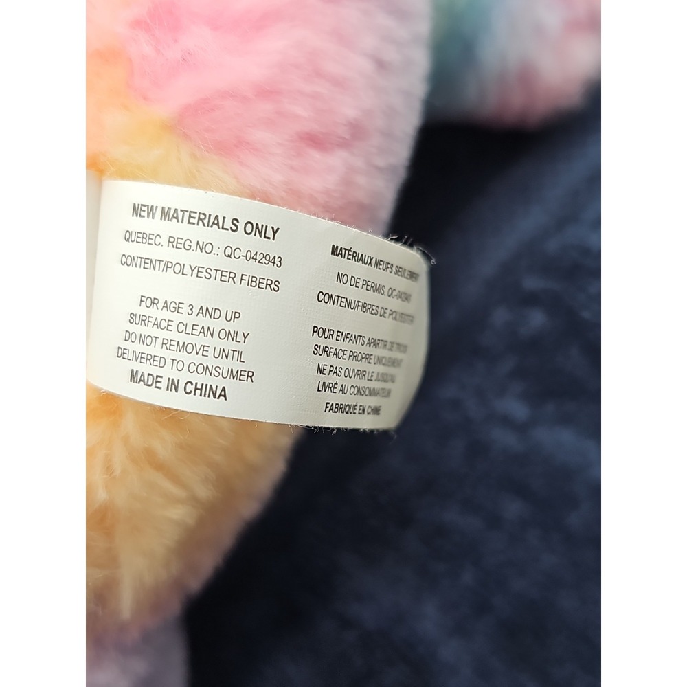 Fiesta Rainbow Sherbet Sloth Plush 11" Stuffed Animal Pastel Soft Toy EUC - Picture 7 of 13